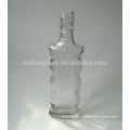 Factory suppy 200ml alchol clear glass bottle with screw aluminium lid